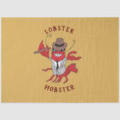 Kreeft Mobster 🦞 Funny Cartoon Gangster Tissuepapier (Voorkant)