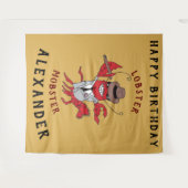 Kreeft Mobster 🦞 Funny Cartoon Gangster Wandkleed (Voorkant (horizontaal))