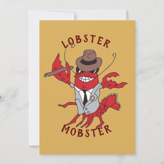 Kreeft Mobster 🦞 Grappig 50ste verjaardagsfeestje Kaart (Achterkant)