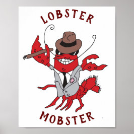 Kreeft Mobster 🦞 Grappige Gangster Grote Gag Gift Poster