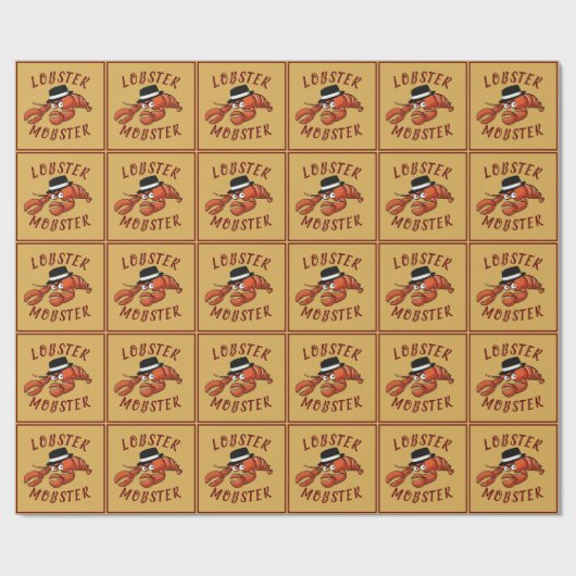 Kreeft Mobster 🦞 Schattigee Cartoon gangster met  Cadeaupapier (Vlak)