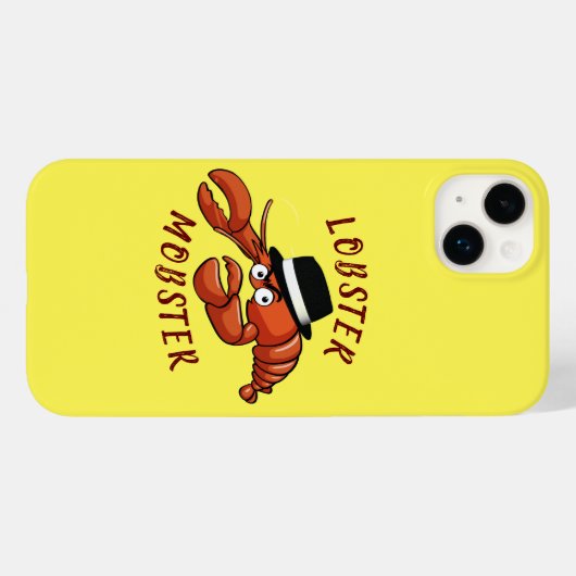 Kreeft Mobster 🦞 Schattigee Cartoon gangster met Case-Mate iPhone Case (Achterkant (horizontaal))