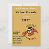 Kreeft Mobster 🦞 Schattigee Cartoon gangster met Kaart (Voorkant)