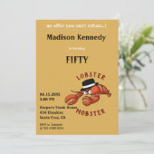 Kreeft Mobster 🦞 Schattigee Cartoon gangster met  Kaart (Staand voorkant)