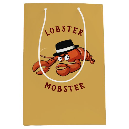 Kreeft Mobster 🦞 Schattigee Cartoon gangster met  Medium Cadeauzakje (Voorkant)