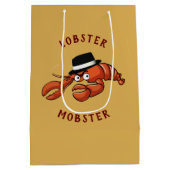 Kreeft Mobster 🦞 Schattigee Cartoon gangster met  Medium Cadeauzakje (Achterkant)