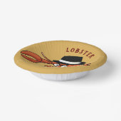 Kreeft Mobster 🦞 Schattigee Cartoon gangster met  Papieren Kommen (Gebogen)