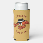 Kreeft Mobster 🦞 Schattigee Cartoon gangster met  Seltzer Blikjeskoeler (Seltzer Voorkant)