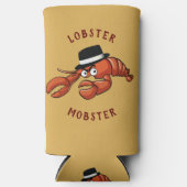 Kreeft Mobster 🦞 Schattigee Cartoon gangster met Seltzer Blikjeskoeler (Voorkant)