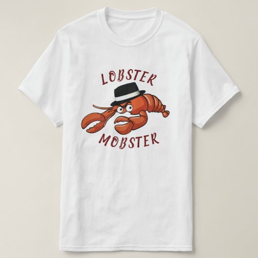 Kreeft Mobster 🦞 Schattigee Cartoon gangster met  T-shirt (Design voorkant)