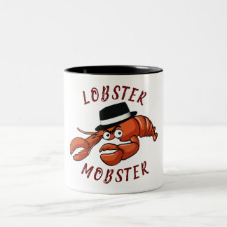 Kreeft Mobster 🦞 Schattigee Cartoon gangster met Tweekleurige Koffiemok