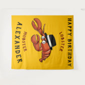 Kreeft Mobster 🦞 Schattigee Cartoon gangster met Wandkleed (Voorkant (horizontaal))