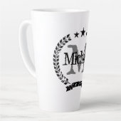  kreeft naam monogram latte koffie mok gift (Linkerhoek)