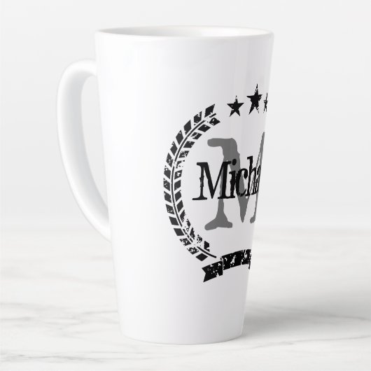  kreeft naam monogram latte koffie mok gift (Linkerhoek)