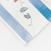 Kreeft Naam Monogram Nautisch Strand Verhuur Huis Fleece Deken (Hoek)