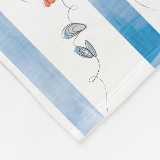 Kreeft Naam Monogram Nautisch Strand Verhuur Huis Fleece Deken (Hoek)