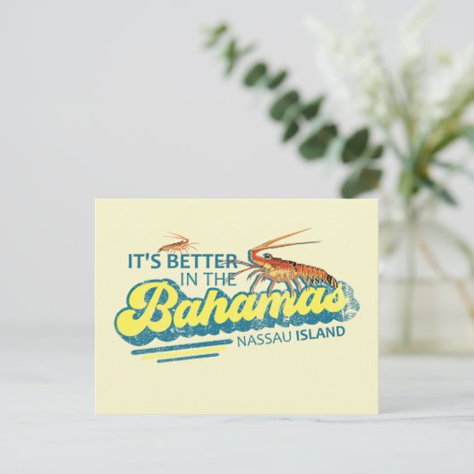 Kreeft Nassau Bahama's Briefkaart Vakantie Cruise (Staand voorkant)
