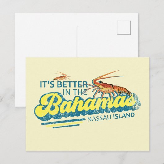 Kreeft Nassau Bahama's Briefkaart Vakantie Cruise (Voorkant / Achterkant)