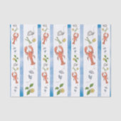 Kreeft Nautical Seafood Citrus Citrus Waterverf Tissuepapier (Voorkant)