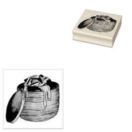 Kreeft Newburg Newberg Retro Vis en zeevruchten Bl Rubberstempel
