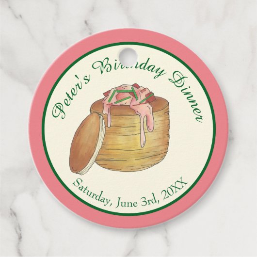 Kreeft Newburg Newberg Vis en zeevruchten Diner Pa Bedankjes Labels (Voorkant)