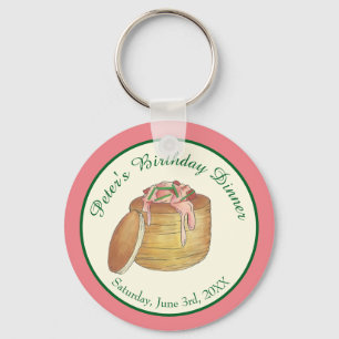 Kreeft Newburg Newberg Vis en zeevruchten Diner Pa Sleutelhanger