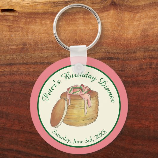 Kreeft Newburg Newberg Vis en zeevruchten Diner Pa Sleutelhanger (Voorkant)