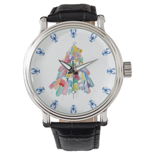 Kreeft O'Clock - Blauw Horloge (Voorkant)