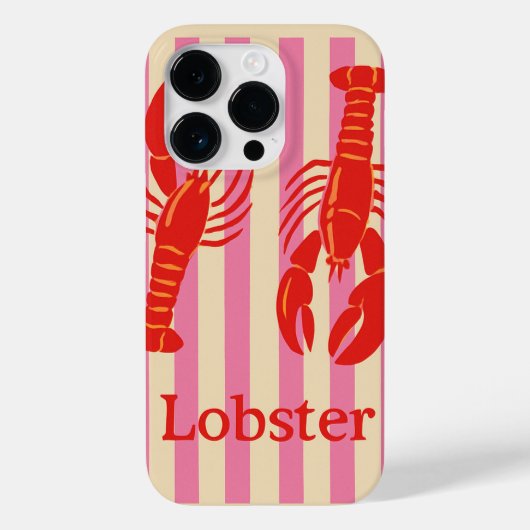 Kreeft Pop Bold Crustaceans op Snoep Stripes Case-Mate iPhone Case (Achterkant)