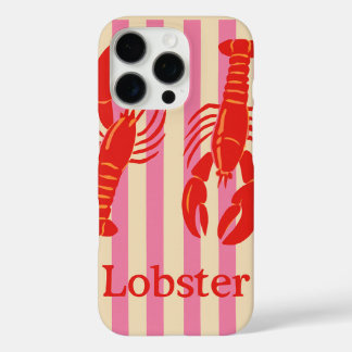 Kreeft Pop Bold Crustaceans op Snoep Stripes iPhone 16 Pro Hoesje