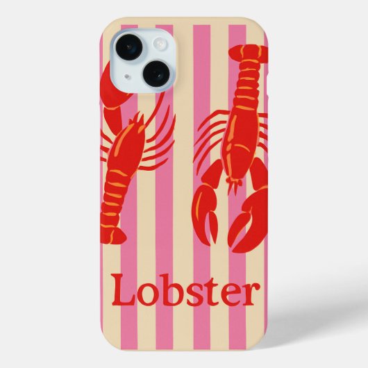 Kreeft Pop Bold Crustaceans op Snoep Stripes Case-Mate iPhone Case (Achterkant)