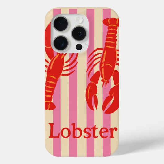 Kreeft Pop Bold Crustaceans op Snoep Stripes Case-Mate iPhone Case (Achterkant)