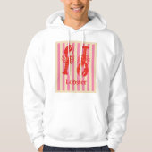 Kreeft Pop Bold Crustaceans op Snoep Stripes Hoodie (Voorkant)