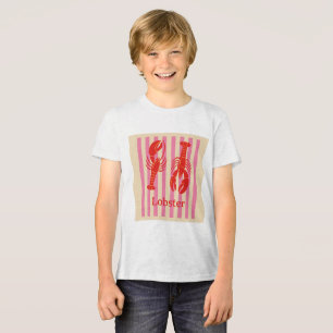 Kreeft Pop Bold Crustaceans op Snoep Stripes Tri-Blend Shirt