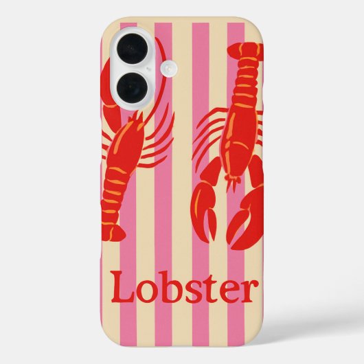 Kreeft Pop Bold Schaaldieren op Suikerstrepen Case-Mate iPhone Case (Achterkant)