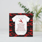 Kreeft Rivierkreeft Baby Shower Kaart (Staand voorkant)
