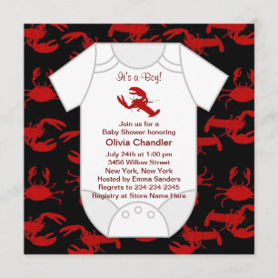 Kreeft Rivierkreeft Baby Shower Kaart