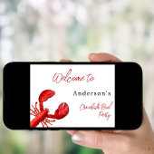 Kreeft rivierkreeft kook feest rood wit welkom perfect poster