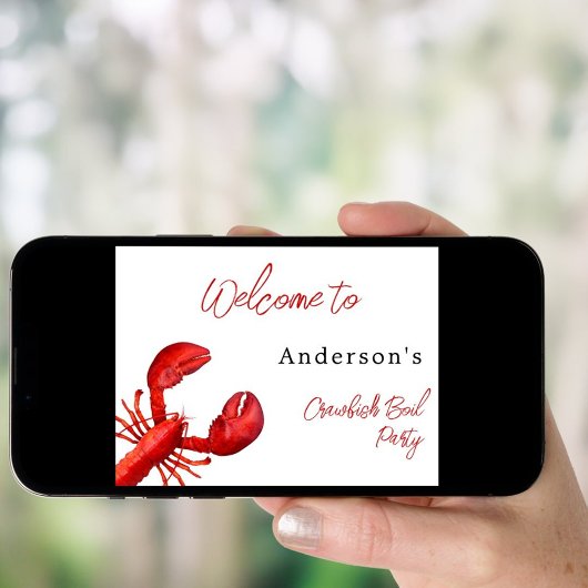 Kreeft rivierkreeft kook feest rood wit welkom perfect poster