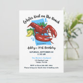 Kreeft Rivierkreeft Kook Strandfeest Kaart (Staand voorkant)