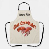 Kreeft, rivierkreeft, rivierkreeft tekst toevoegen schort (Voorkant)