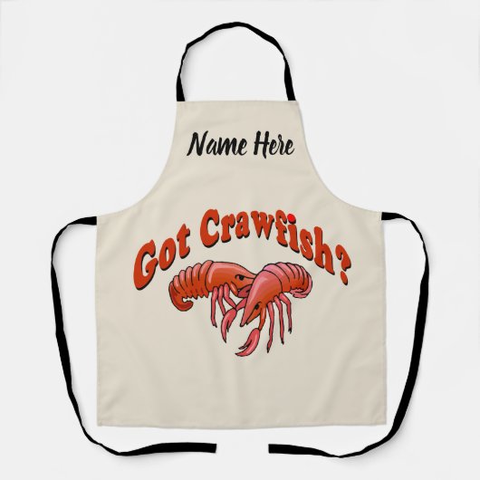 Kreeft, rivierkreeft, rivierkreeft tekst toevoegen schort (Voorkant)