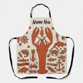 Kreeft, rivierkreeft, rivierkreeft tekst toevoegen schort (Voorkant)