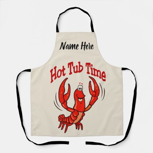 Kreeft, rivierkreeft, rivierkreeft tekst toevoegen schort (Voorkant)