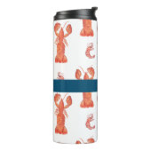 Kreeft Rivierkreeft Schaaldier Aquarel Monogram Thermosbeker (Gedraaid links)