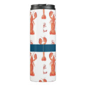 Kreeft Rivierkreeft Schaaldier Aquarel Monogram Thermosbeker (Achterkant)