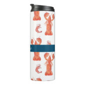 Kreeft Rivierkreeft Schaaldier Aquarel Monogram Thermosbeker (Geroteerd rechts)