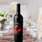 Kreeft rode zwarte langoesten kook partij naam wijn etiket