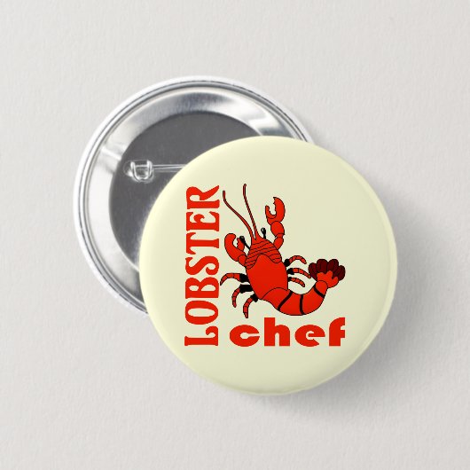 kreeft ronde button 5,7 cm (Voorkant /achterkant)