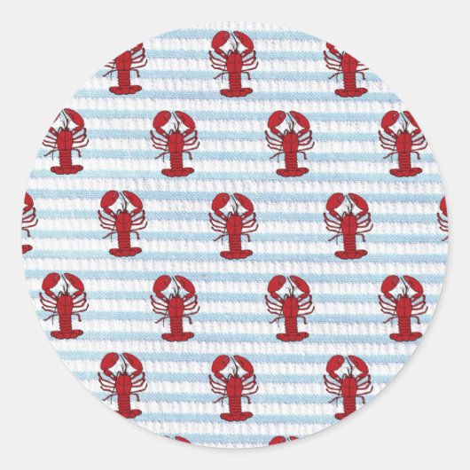 kreeft ronde sticker (Voorkant)
